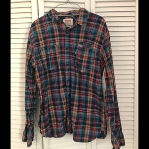 Lg Red White and Blue Levi’s Flannel